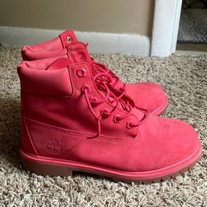 Hot pink timberlands